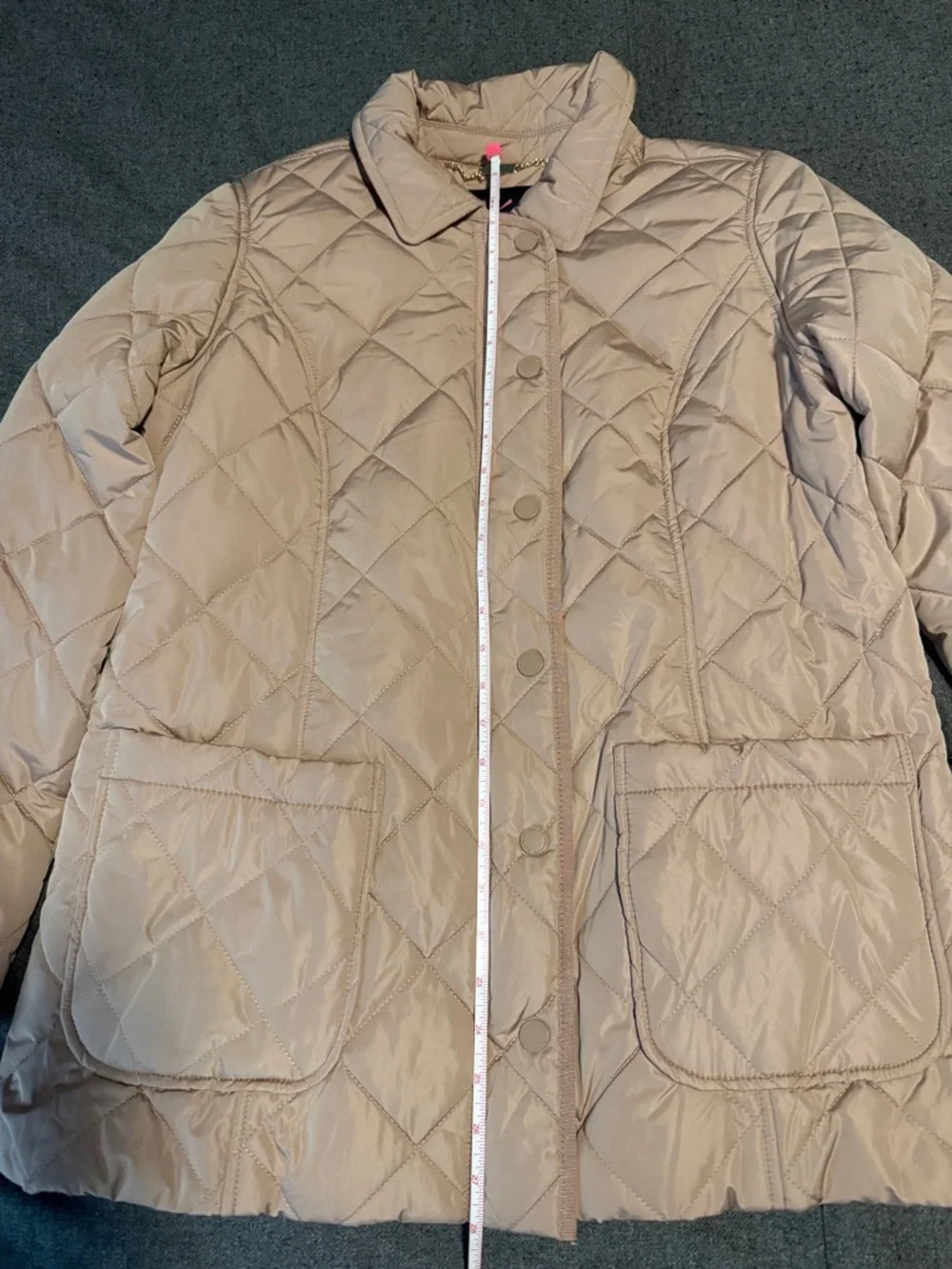 Isaac Mizrahi quilted barn jacket, EUC, M - Picture 4 of 11